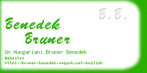 benedek bruner business card